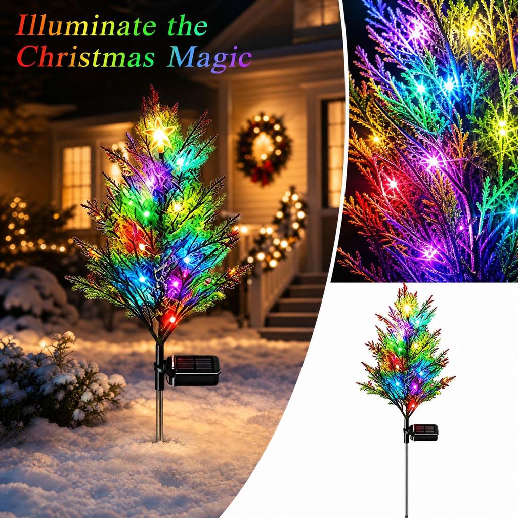 Powered Christmas Cedar Tree Lights for Outdoor and Garden Decoration