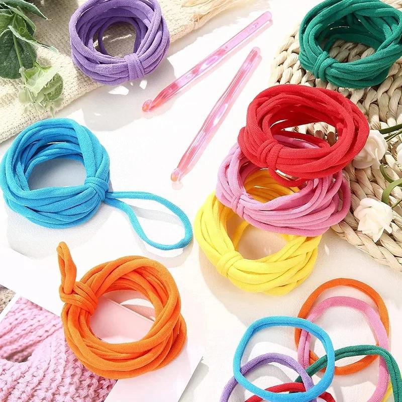 Top Quality DIY Handmade Multicolored Elastic Rope Coil Weaving Set Crochet String Tool Arts & Crafts Kit for Kids Gift