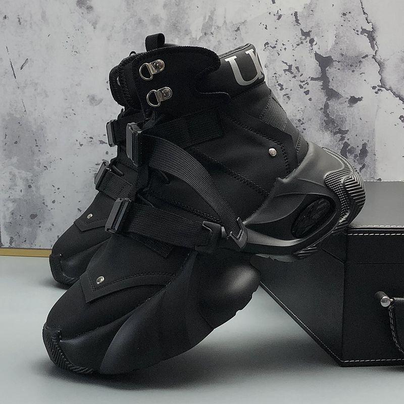 Academy Style Medium and High Top Board Shoes Loose Super Soft Casual Shoes Soft Leather Soft Sole Breathable Martin Boots