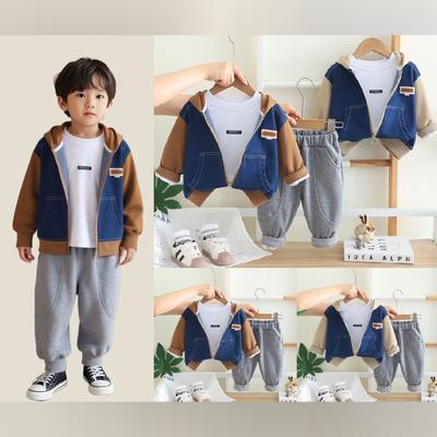 Kids Casual Long-Sleeve Set, Comfortable Daily Wear Outfits