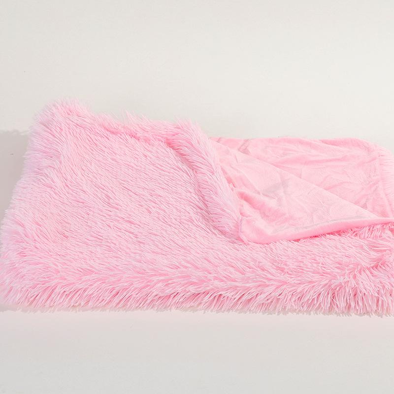 Buy 57x20 Fluffy Long Pillowcase Solid Color Plush Decorative