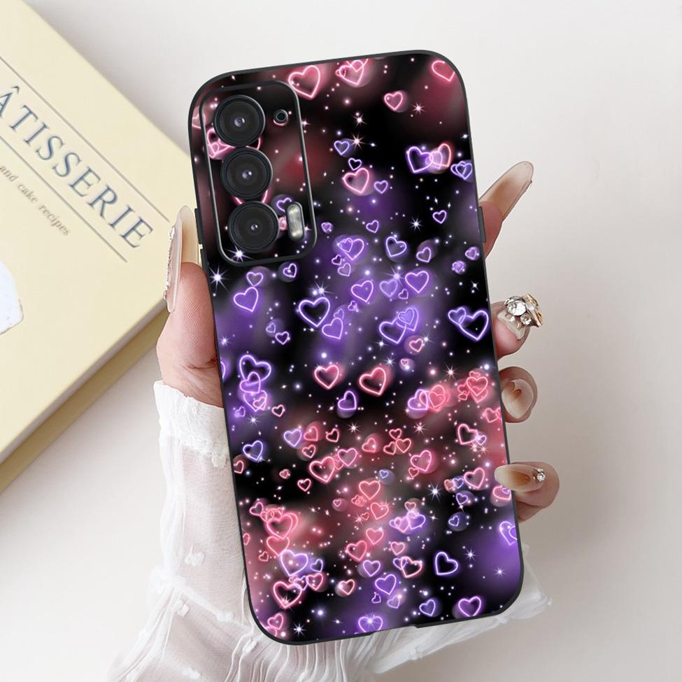 For Edge 20 20Pro 20Lite Phone Cover For Motorola Edge 20 Pro Case Silicone Luxury Fashion Love Cute Cat Girl Funny Cool Painted