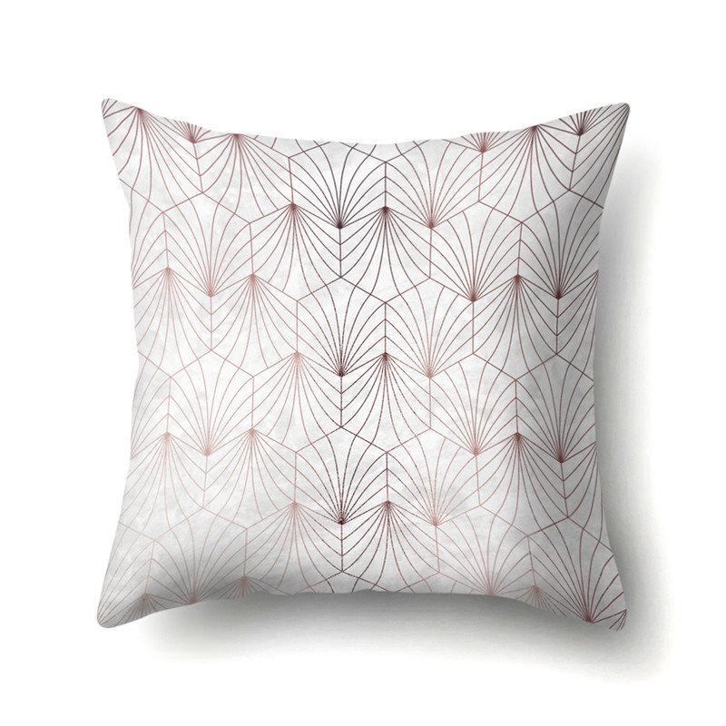 Home Decor Geometric Marble Print Sofa Cushion Decorative Pillowcase Polyester Square Throw Pillow Funda De Almohada