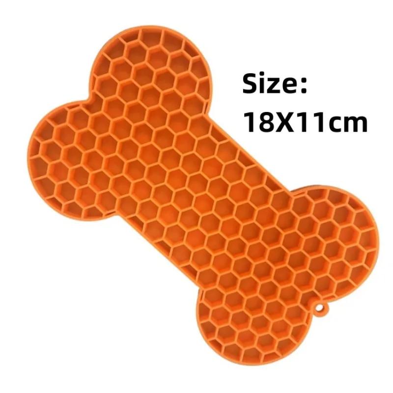Nice Bones Silicone Dog Lick Mat For Dogs Pet Slow Food Plate Dog Bathing Distraction Pet Sucker Food Training Pet Feeder Supplies