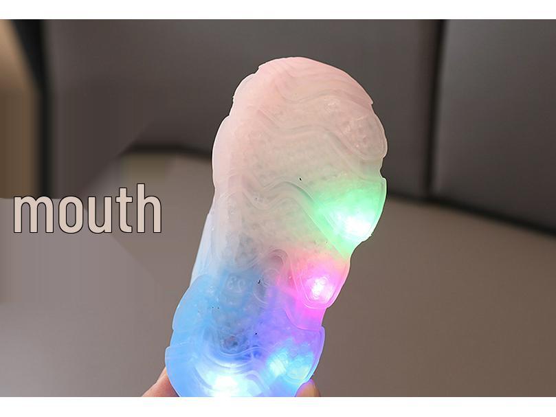 Jesień 2023 Dziecięce sneakersy z siateczki z gradientem i podświetleniem LED