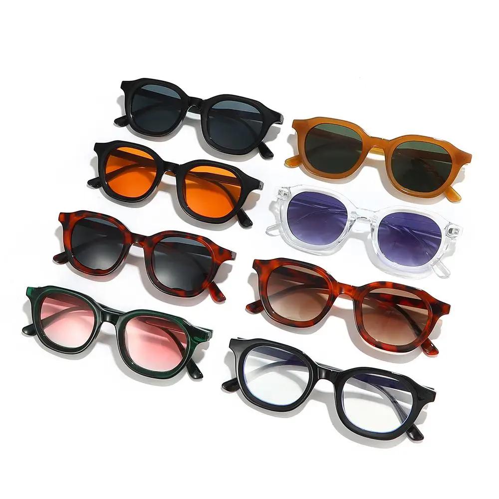 Hip-Hop Oval Sunglasses Simple Fashion Punk Glasses Retro Vintage Versatile Sun Glasses for Men and Women Lunette Soleil Femme