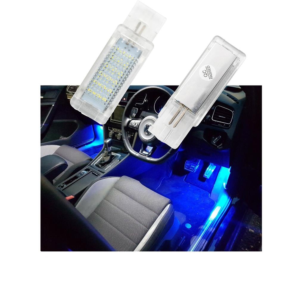 2PCS VW Golf MK7 7.5 GTD GTI R LED VW BLUE Footwell Door Interior Light