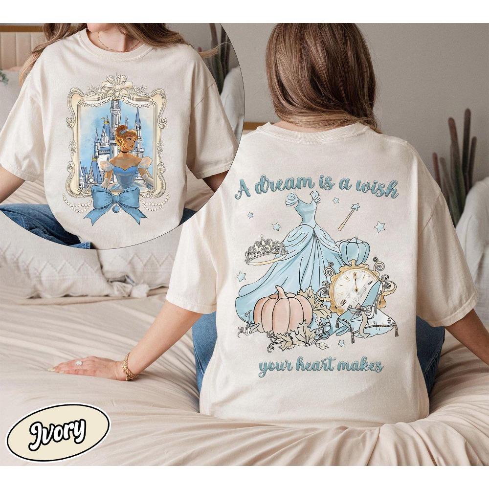 2026 Summer Cinderella Graphic Tshirt Unisex Unisex Fashion Cotton Quality Casual Loose Short Sleeve Classic Unisex