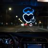 Heart Shaped Solar Powered Glow Lights For Car Dashboard Decoration Featuring Cordless Design And Multiple Modes