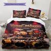 Name Custom Drum Pattern Bedding Set Quilt Cover Pillowcase Home Decor Gift (1 * duvet cover + 2 * pillowcase, without core)