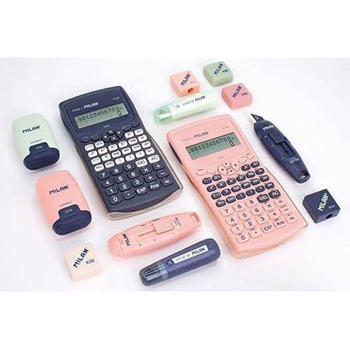 Calculatrice Scientifique - Milan - M240-1918 - 16,7 x 8,4 x 1,9 cm - Couleur Bleu - Alimentation Pile