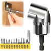 105 Degree Right Angle Drill Adapter Extension Bit Power Screwdriver Socket Adapter, Corner Tool Screw Hub with Multi-function Bend Screwdriver Bit