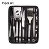 JUSTINLAU BBQ Grill Accessories Set Stainless Steel BBQ Utensil Kit with Bag Portable Outdoor Practical Grill Tools Utensils Kit