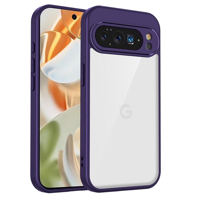 

Прозрачный силиконовый чехол для Google Pixel 9A для Google Pixel 10 Pixel10 Pro XL PC Задняя панель TPU Бампер Ударопрочный Прозрачный чехол для телефона Google Pixel 10 фиолетовый
