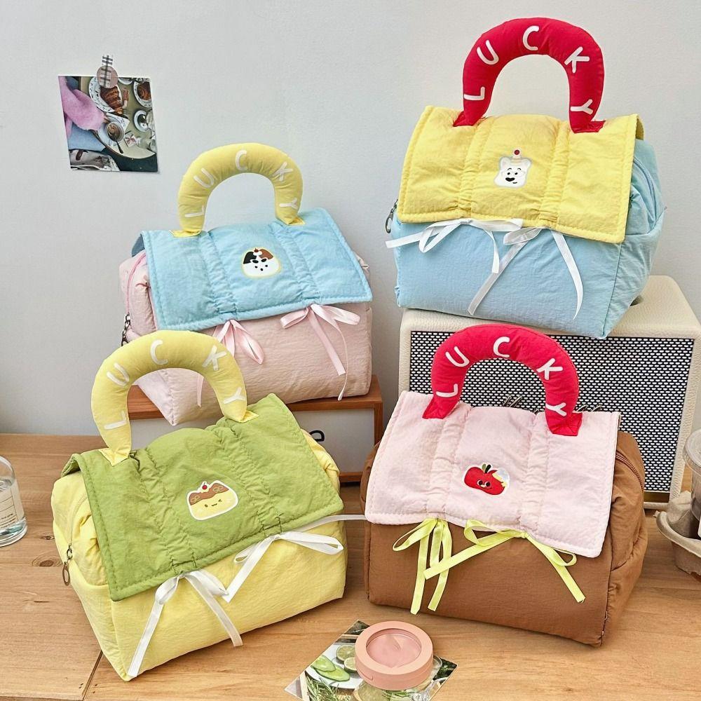 Kawaii Cute Cabin Makeup Bag House-shaped Toiletry Bag Portable Handheld Cosmetic Case  Ladies