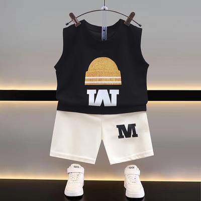 Children's Sleeveless Sports Fashion Suit Summer Boys Vest Handsome Loose Suit