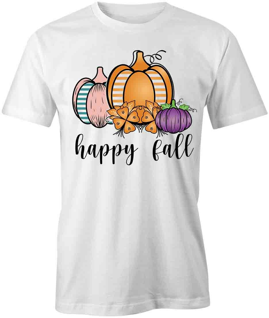 HAPPY FALL TShirt Tee Short-Sleeved Cotton CLOTHING SEASONAL S1WCA112 XL