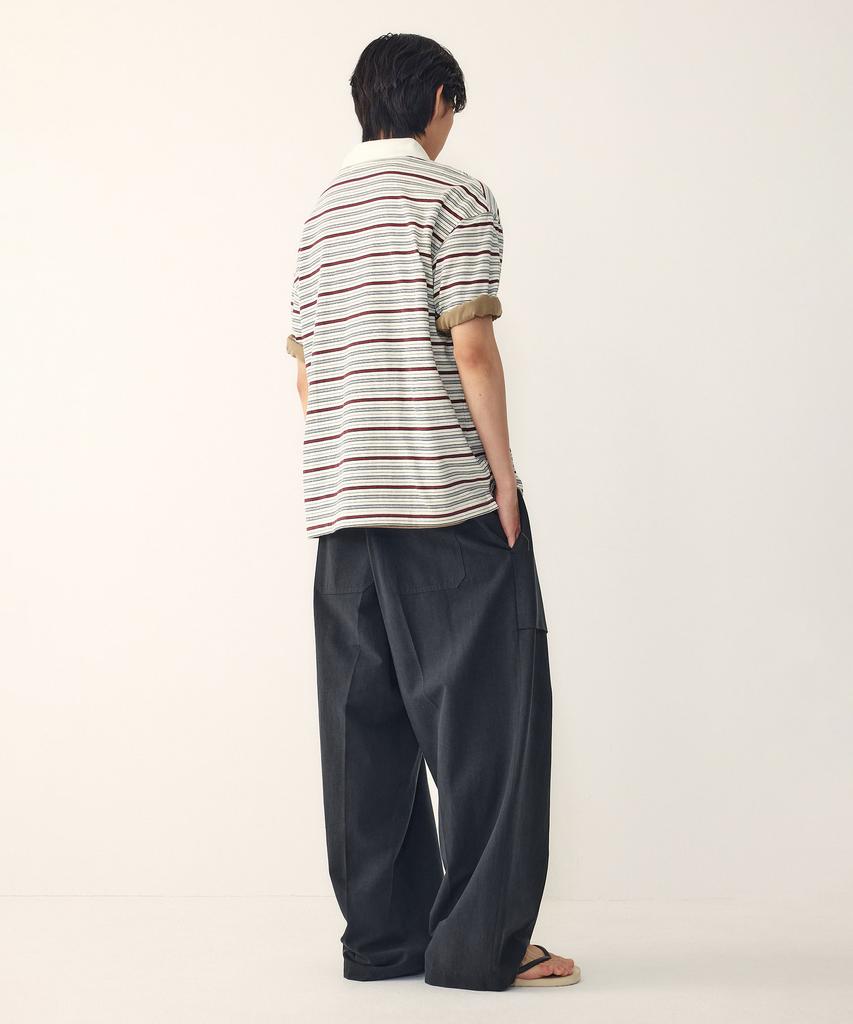 STUDIO TOMBOY [Men] Multi Stripe Collared T-Shirt_Ivory 9156222211