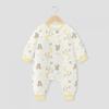 Baby Cotton Sleepsuit With Legs Separated Warm Pajamas Toddlers Fall Winter Unisex Home Wear