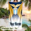 Beach Towel Lazio FC Print Custom Name Text Soft Towel for Swimming Pool