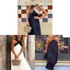 Modern Elegant Sleeveless A Line Dress With Splicing Design For Office Wear