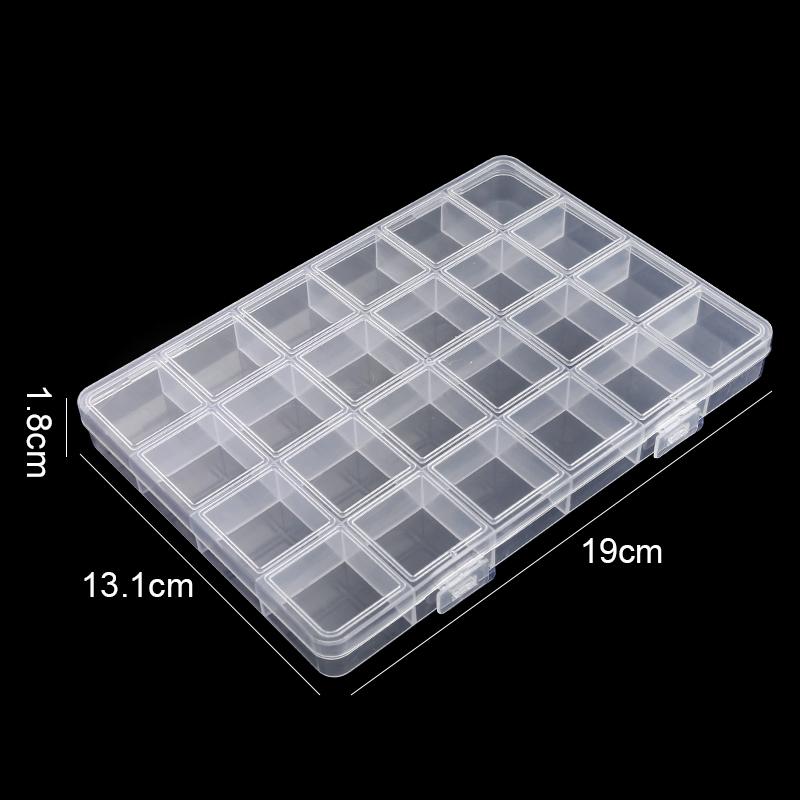 Transparent Storage Container Jewelry Box Clear Plastic Organizer Box Empty Earring Storage Organizer Display Case for Beads KTY