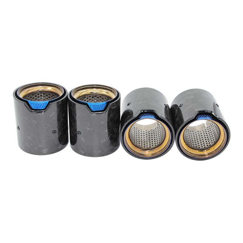 For BMW M2 F87 M3 F80 M4 F82 F83 Exhaust Pipe Tip Upgrade Touring MP erformance Parts Carbon Fiber Black Plated Muffler Tip