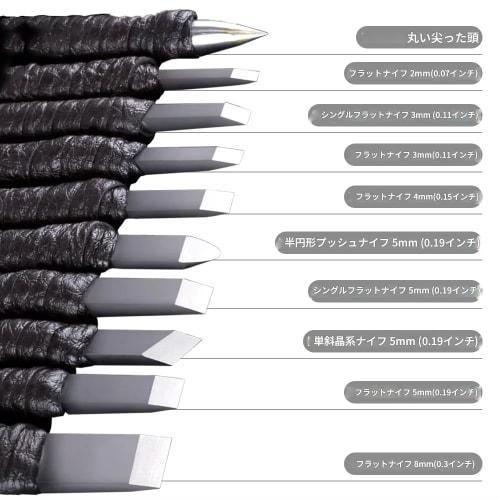 zmart Professional 10-Piece Tungsten Steel Stone Carving Kit, Hand Tool Set with Chisels, Wood Carving Cutting Blades, Stone Engraving Chisels, Carvin