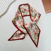 Women Scarf lady Wraps Elegant Floral Dot Spring silk scarves square Head Neck Hair Tie Band Neckerchief skinny