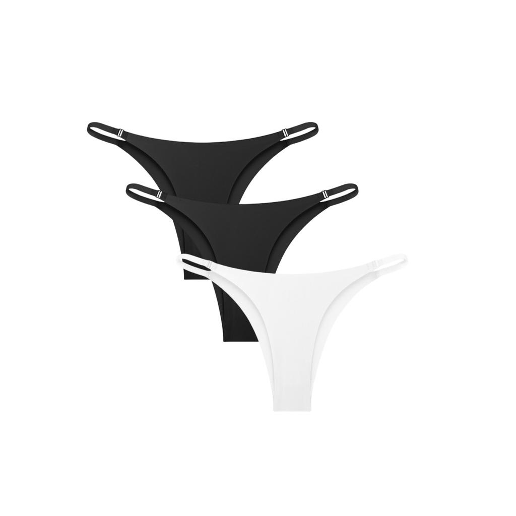 3Pcs/Set Women Seamless Briefs Sexy Low Waist Brazilian Panties Female Traceless Underpants Solid Color Panties XS-XL