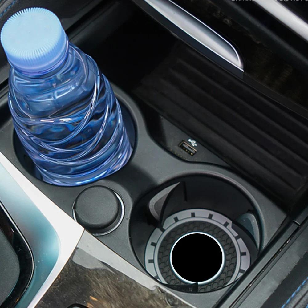 2pcs PVC Non-slip Car Logo Coaster Mat Water Cup Pad for Mitsubishi Lancer EX Galant ASX Outlander Pajero Eclipse Ralliart Colt