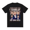Charlie Kirk Rest In Peace 1993 - 2025 Political Memorial Pattern Printed Cotton T-Shirt - Summer Short Sleeve for Men and Wo...