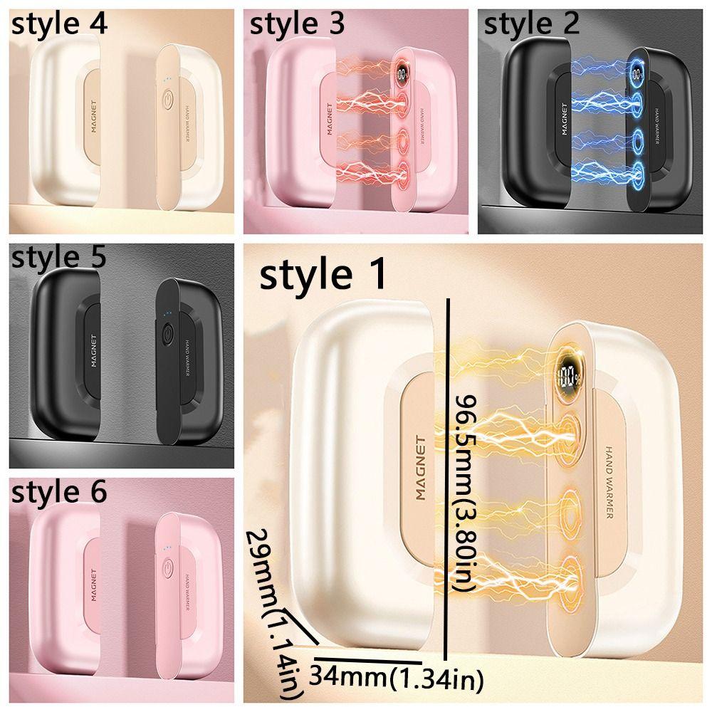 Plastic Magnetic Hand Warmer USB Charging Fast Heating Electric Warmer Safe Heating 3 Speed Adjustable Portable Hand Warmer
