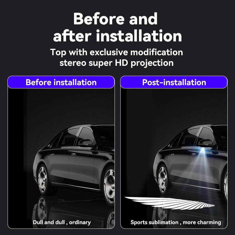 2pcs Car Rearview Mirror Light For Benz A C E S W246 W176 W212 SC/W204 W221 W219 W209 C117 X156 Laser Ghost Projection LED Lamp