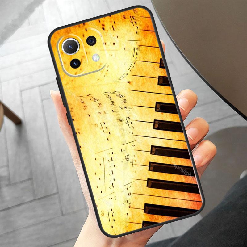 Piano keys Vintage Music Notes Case For Xiaomi 14 Ultra 11T 12T 13T Pro 12 13 Lite POCO F6 Pro M6 X3 X5 X6 M5s F3 F5 Cover