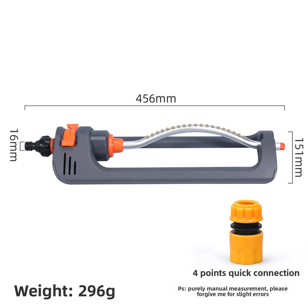 Automatic Oscillating Lawn Sprinkler 19 Hole 4 Modes Watering Device for Home Garden Agricultural Irrigation