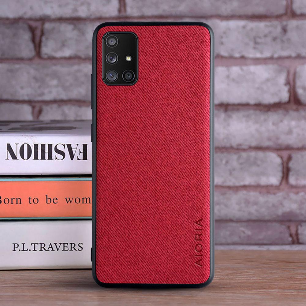 

Textile Case for Samsung Galaxy A71 5G A71 A51 5G A51 A41 A31 perfect touching feel case Samsung Galaxy A71 5G A51 5G A41 A31 Galaxy A31 червоний