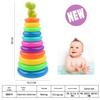 Rainbow Ring Toss Duck Stacking Game - Educational Toy for Kids 0-3