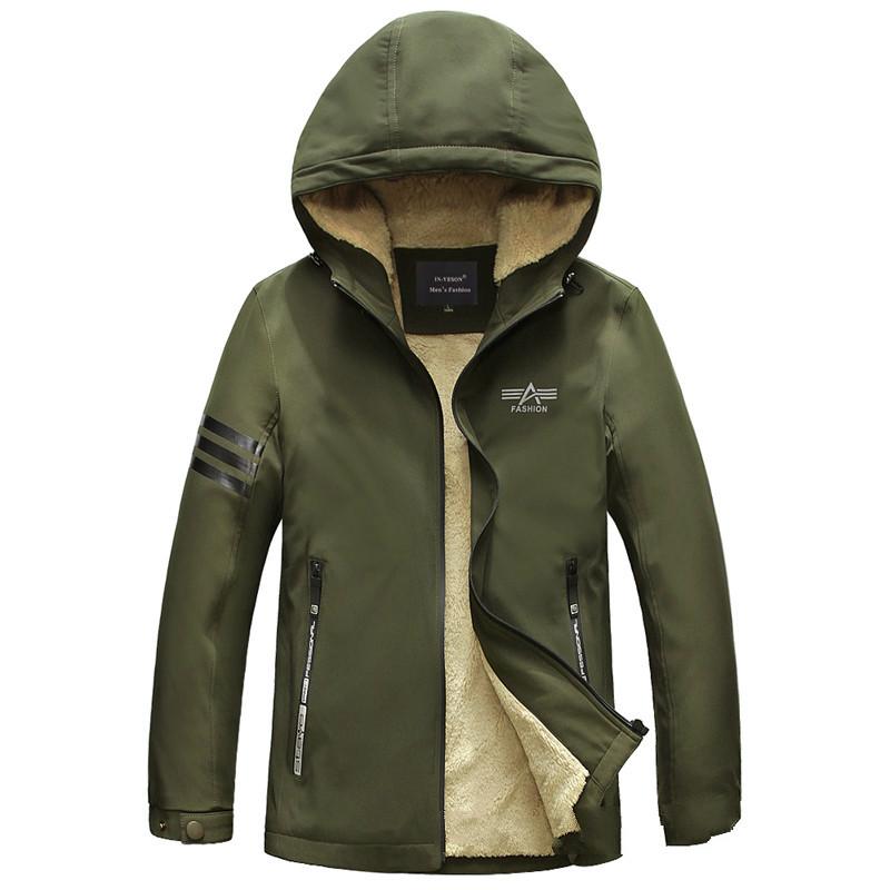 

Зимняя куртка с капюшоном, флисовая, теплая, с хлопковой подкладкой, мужская парка XXXL