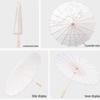 Ombrello di Carta Oleata Bianco per Bambini Pittura Fai-da-Te – Accessorio Fatto a Mano, Dipinto a Mano Stile Antico Bianco