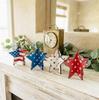 Cardboard Star Shaped Tabletop Decoration with White Star Print for Party Home Office Display Events Crafts DIY Projects