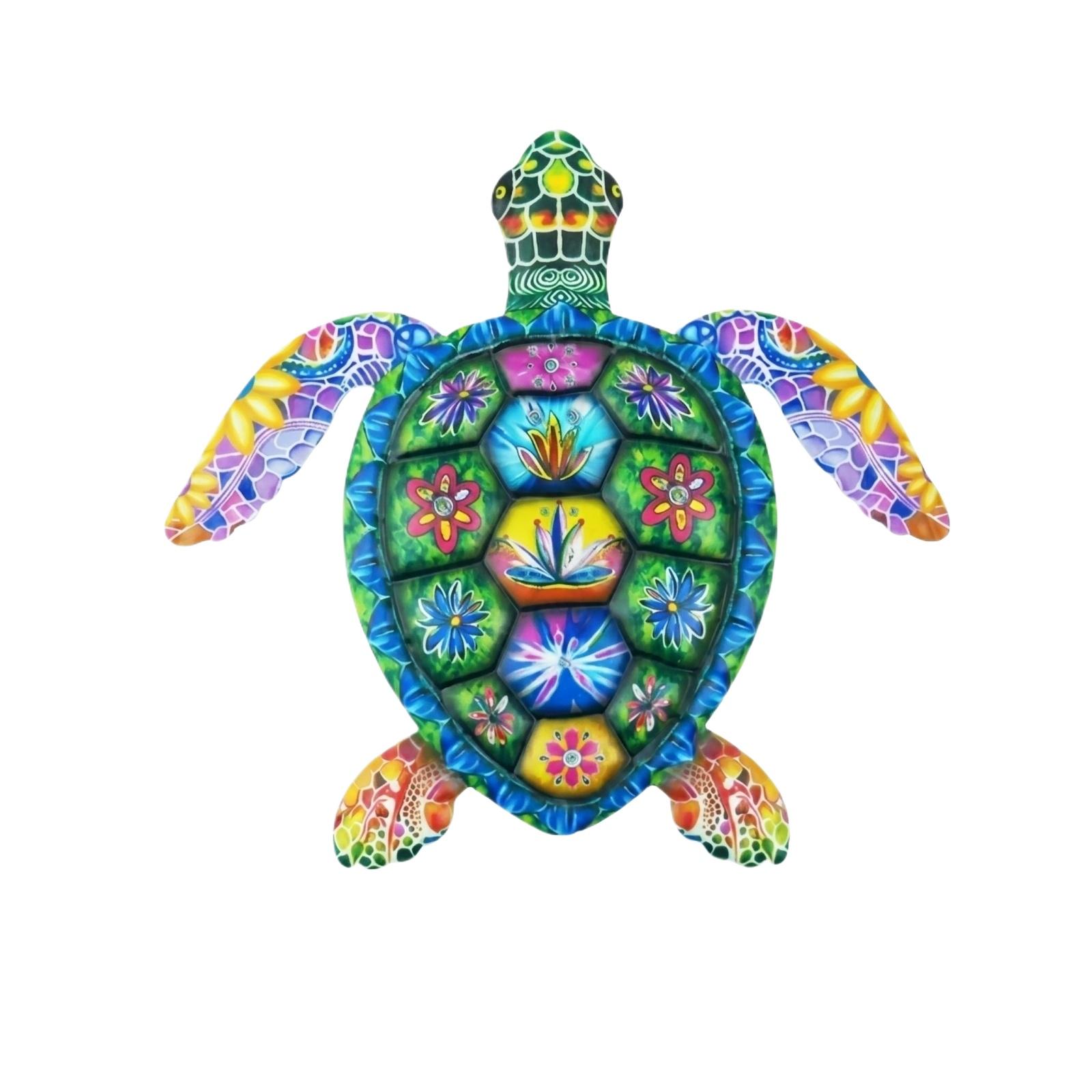 

Metal Wall Art Sea Turtle Silhouette Decorative Sculpture Handcrafted Ironwork Indoor Outdoor Wall Hanging Accent for Home Garden Patio one size