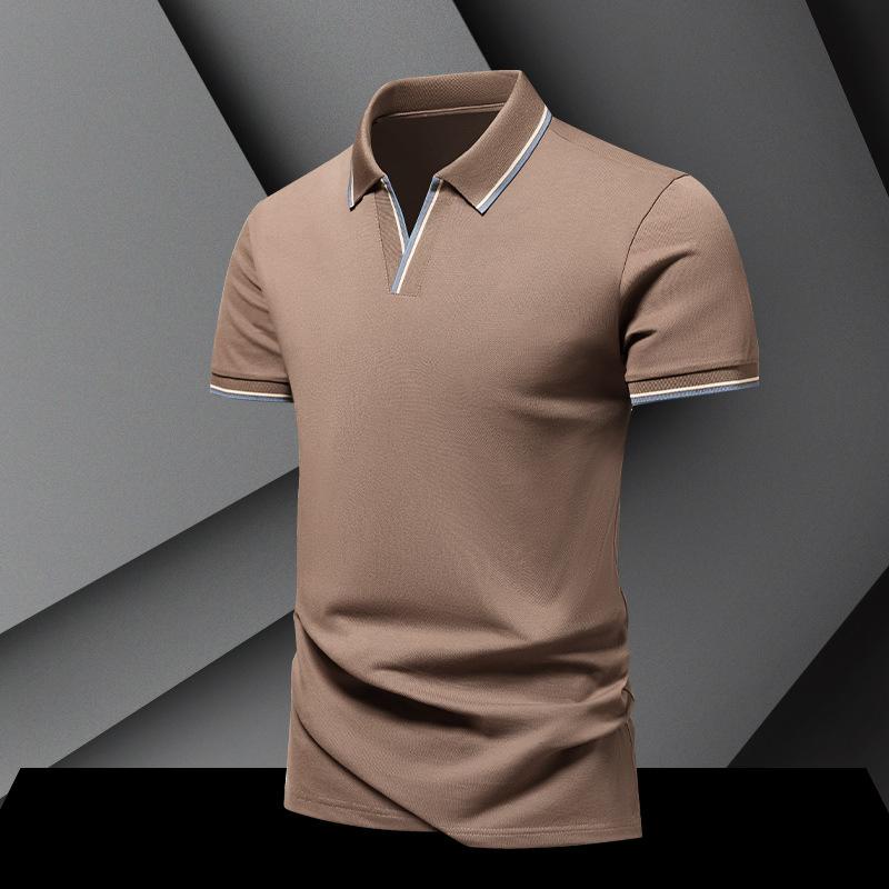 Evropská a americká pánská top polokošile Tričko s krátkým rukávem Pánská letní košile s klopou Spodní košile s polovičním rukávem