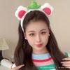 Cute Fruit Bear Ear Hair Hoop Sweet Girl Headwear Fashion Plush Hairband Hair Clip  For Women Girls