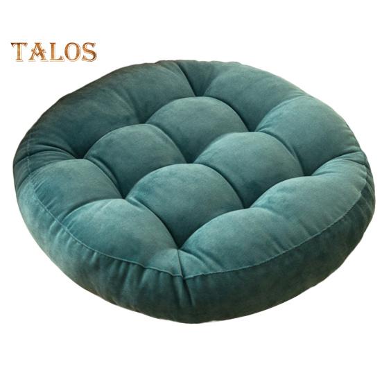 

Тафтинговая подушка для сиденья, очень толстая, высокая эластичность, мягкий круглый однотонный стул, татами, диван, напольный коврик для сидения, товары для домашнего офиса синий