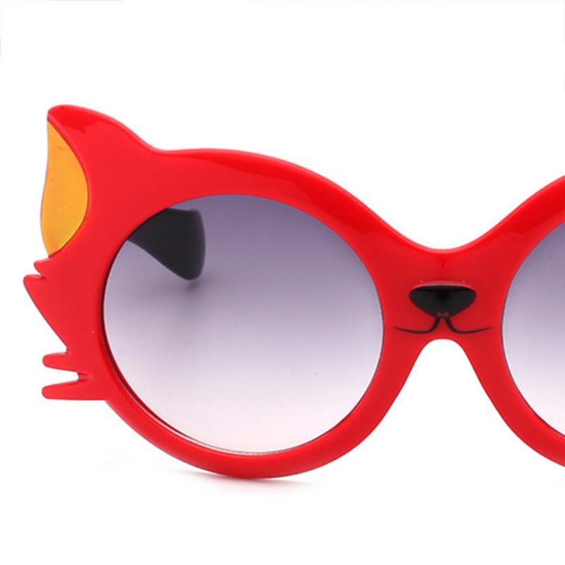 New Cute Cartoon Cat Anti UV400 Sun Glasses Kids Dresses Ornament For Girls