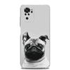 Phone Case For Xiaomi Redmi Note 14 13 12 4G 9S 9 10 11 Pro Plus 5G 14C 13C 12C 10C 9A Soft TPU Cover Animal Black Pug close up