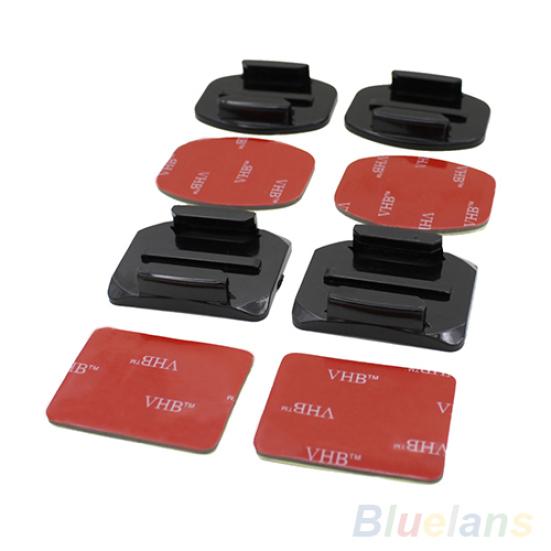 12Pcs Flat Curved Adhesive Mount Camera Base for SJ4000 Gopro Hero 1/2/3/3+