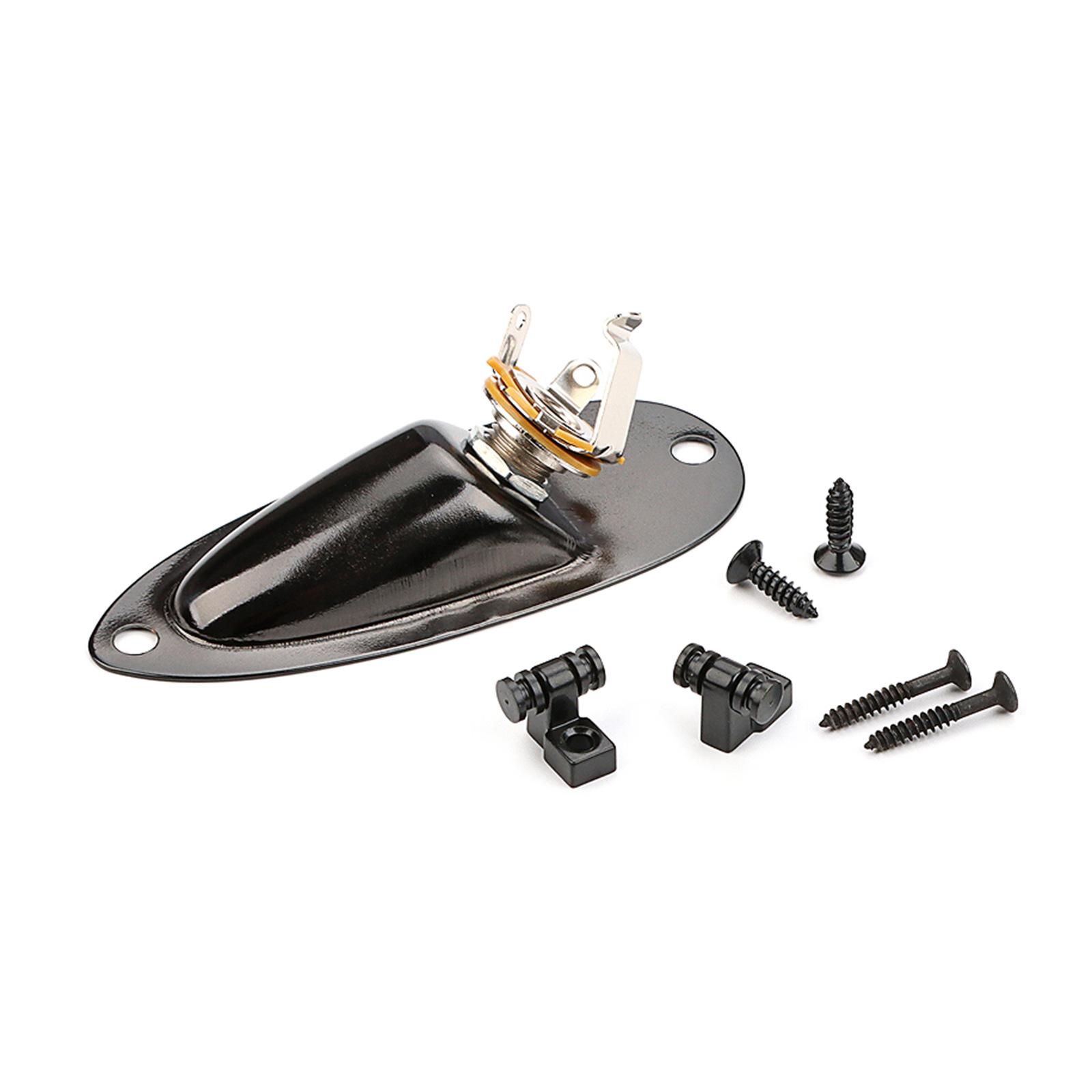 

Guitar Loaded Boat Style Guitar Pickup Output Input Jacks Plug Socket With String Retainers Electric Guitar Accessories