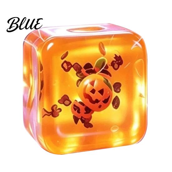 Slow Rising Stress Relief Toy for Halloween Christmas, Anxiety Reduction Ice Cube Squeeze Rebound Decompression Gadgets Toy, Clear Sensory Holiday